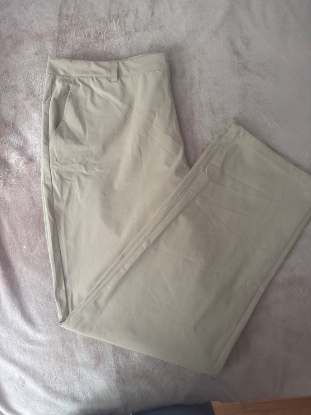 Men's Classic Straight Fit Pants in Light Beige